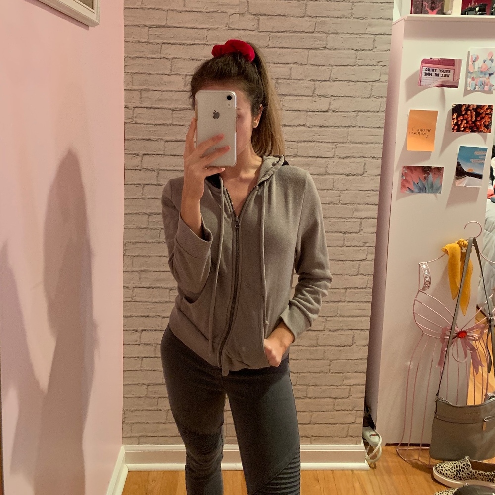 Olive Green Lace Hoodie